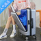 封后前开盖小行李箱拉杆箱男女小型登机箱20寸旅行箱小皮箱商务密码箱 黑色开盖 20寸开盖送运费险+终身保修