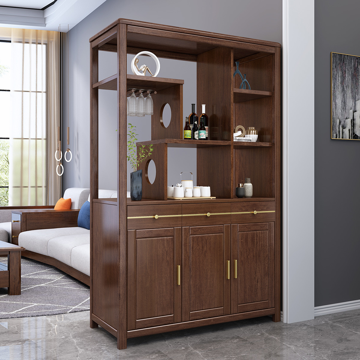 屏风酒柜隔断柜