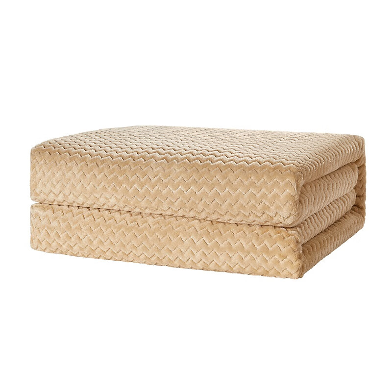 彩虹Rainbow上盖电热毯(暖身毯)双面提花法兰绒1.6米*1.3米,奶牛驼 T1613-T