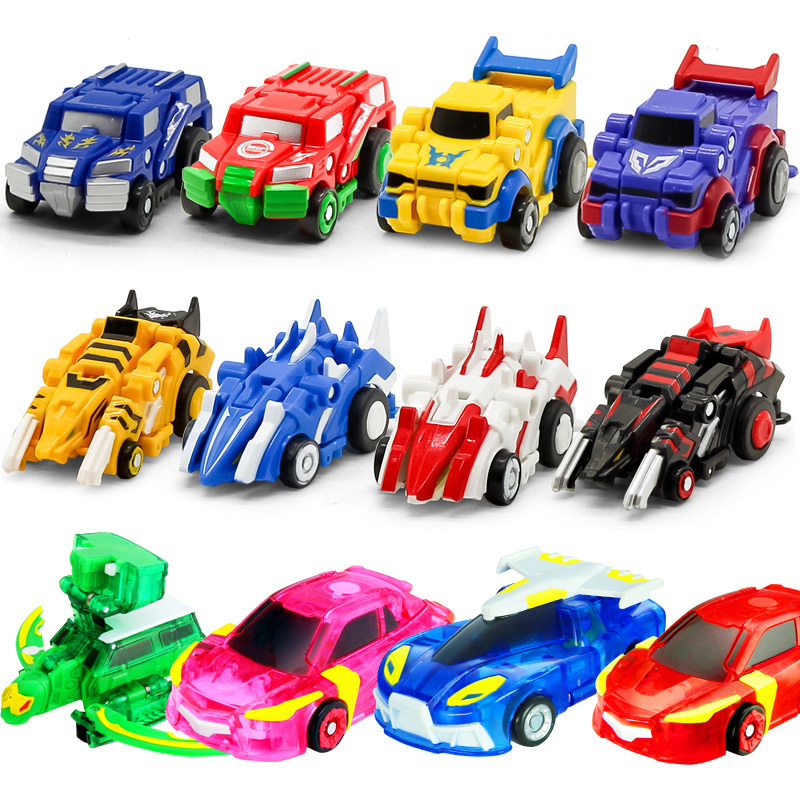 正版魔幻车神变形汽飞车玩具钢铁巨神跳跃战士烈火骑士天渊巨神 自动