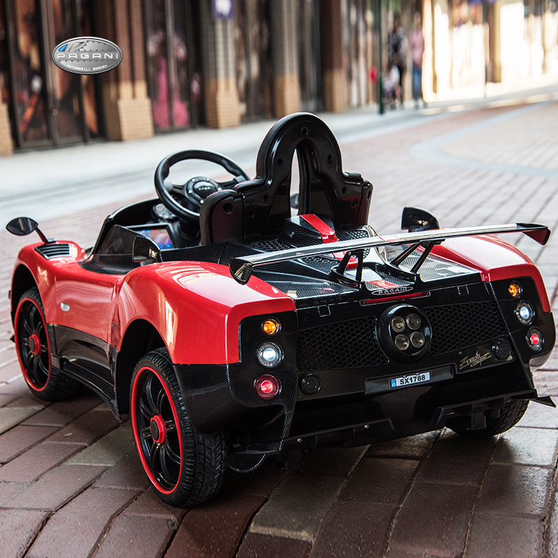 帕加尼儿童电动车四轮高端汽车遥控玩具车可坐人小孩可自驾童车宝宝
