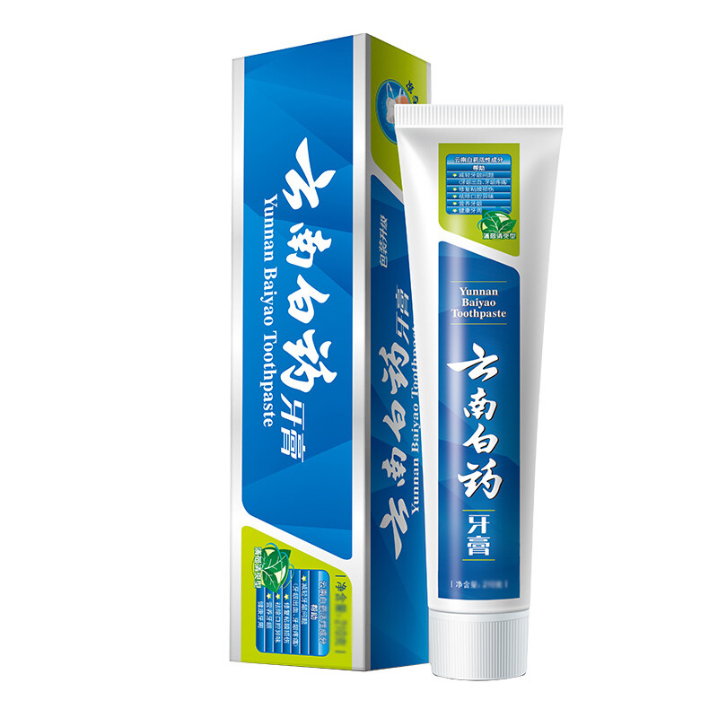 云南白药(YUNNAN BAIYAO) 薄荷清爽型 牙膏100g高清大图