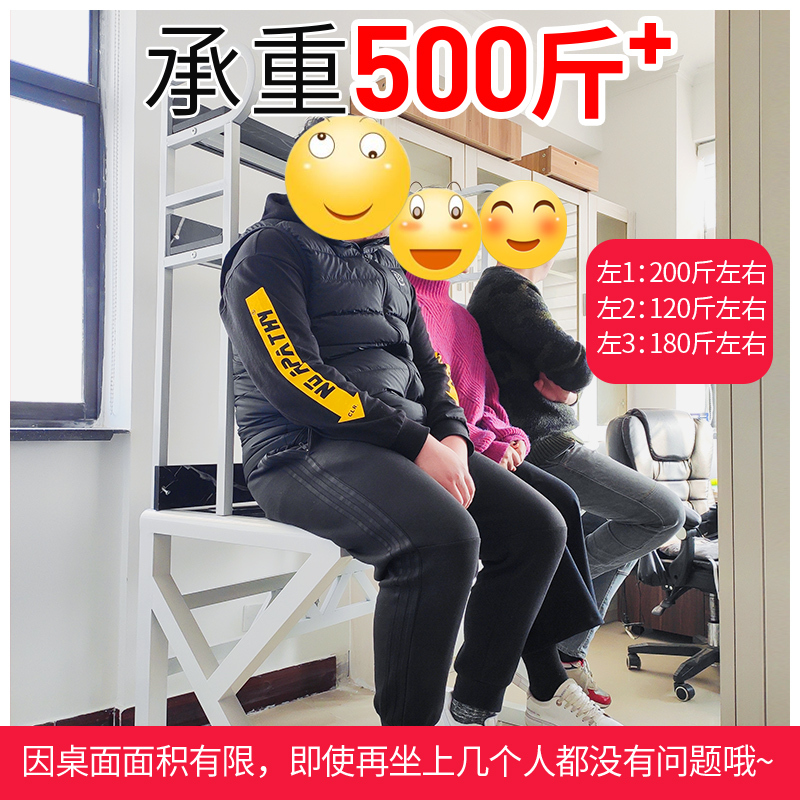 苏宁放心购电脑桌台式书桌简约家用带书架一体钢化玻璃简易双人办公写字桌子A-STYLE家具