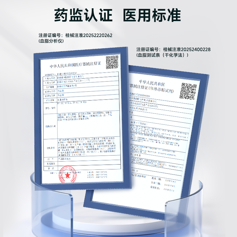 优利特血脂分析仪PF-31-蓝牙款 1台+2盒 PF-31 血脂试纸 5条装(含采血针采血器)高清大图