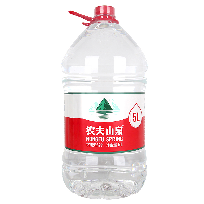 农夫山泉饮用水天然红盖瓶装5L一瓶