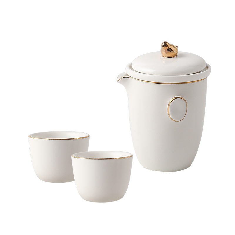 唯都 茶具套装 创新旅行居家办公泡茶杯水杯 水悦伴侣茶具 W-S35 白色