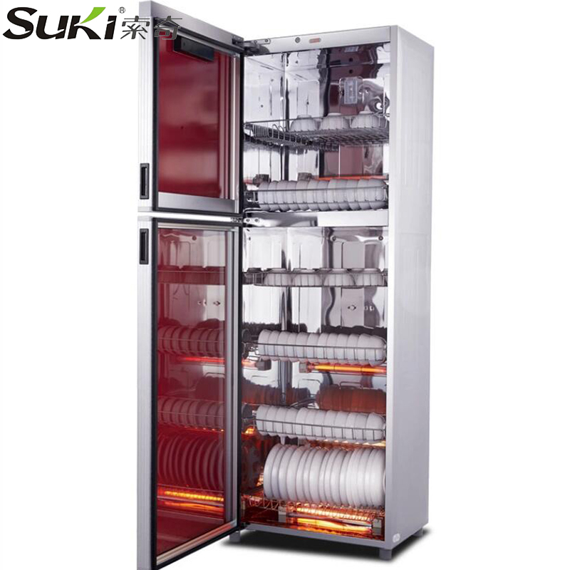 索奇(Suki)立式等离子臭氧红外线高温杀菌消毒柜ZTP388-16 278升 家用消毒柜商用大容量双门碗柜