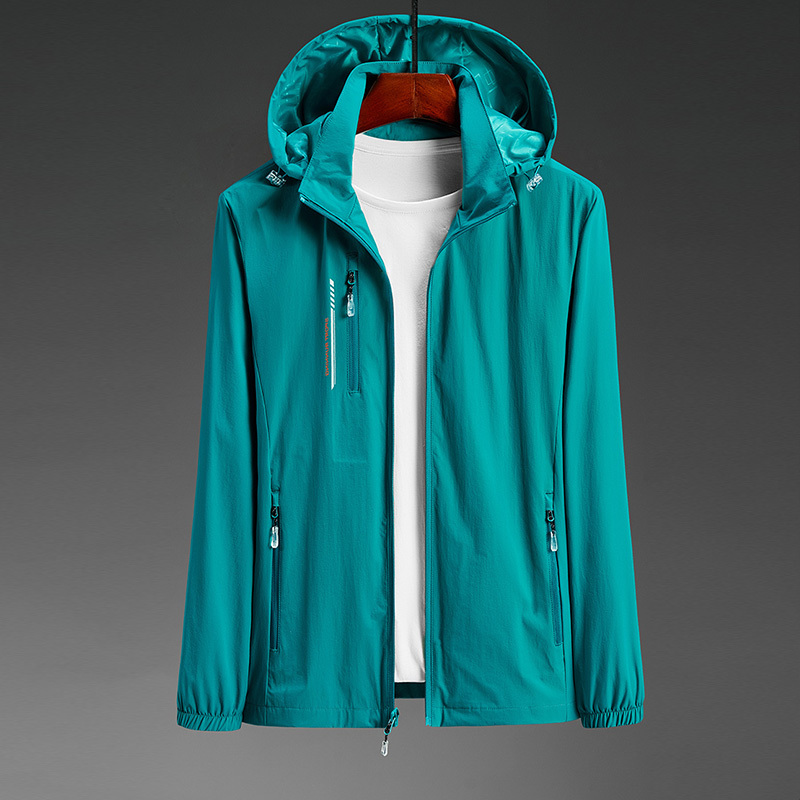 YUANSU风衣男运动休闲外套情侣骑行服中老年春秋2020新款连帽防风夹克女风衣