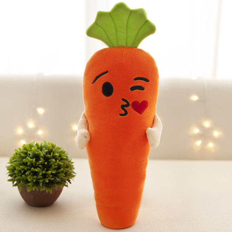 创意胡萝卜抱枕公仔儿童毛绒玩具软体可爱布娃娃玩偶生日女生