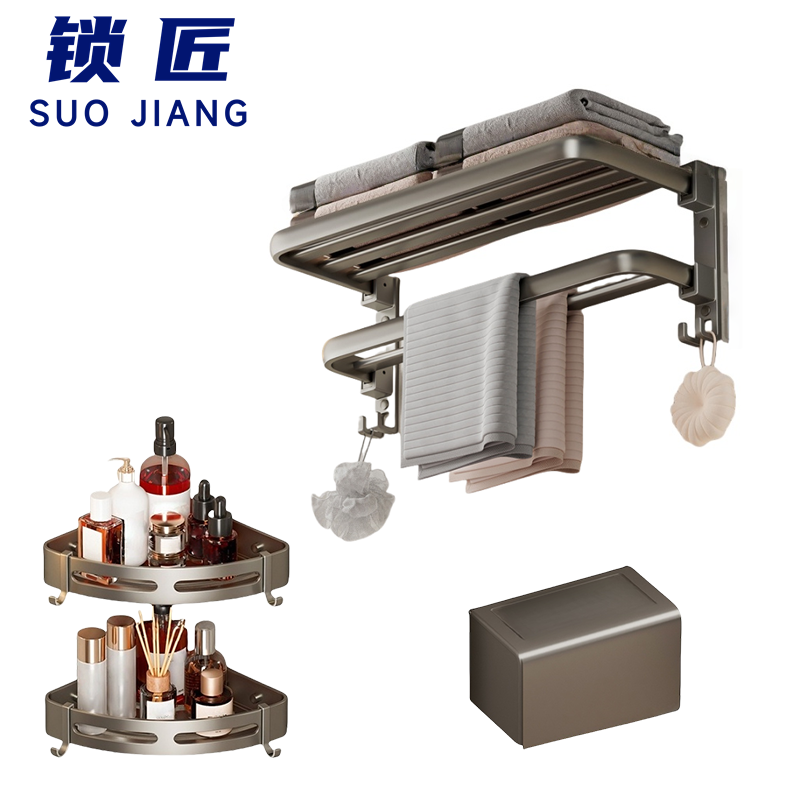 锁匠 浴室置物架三件套/套高清大图