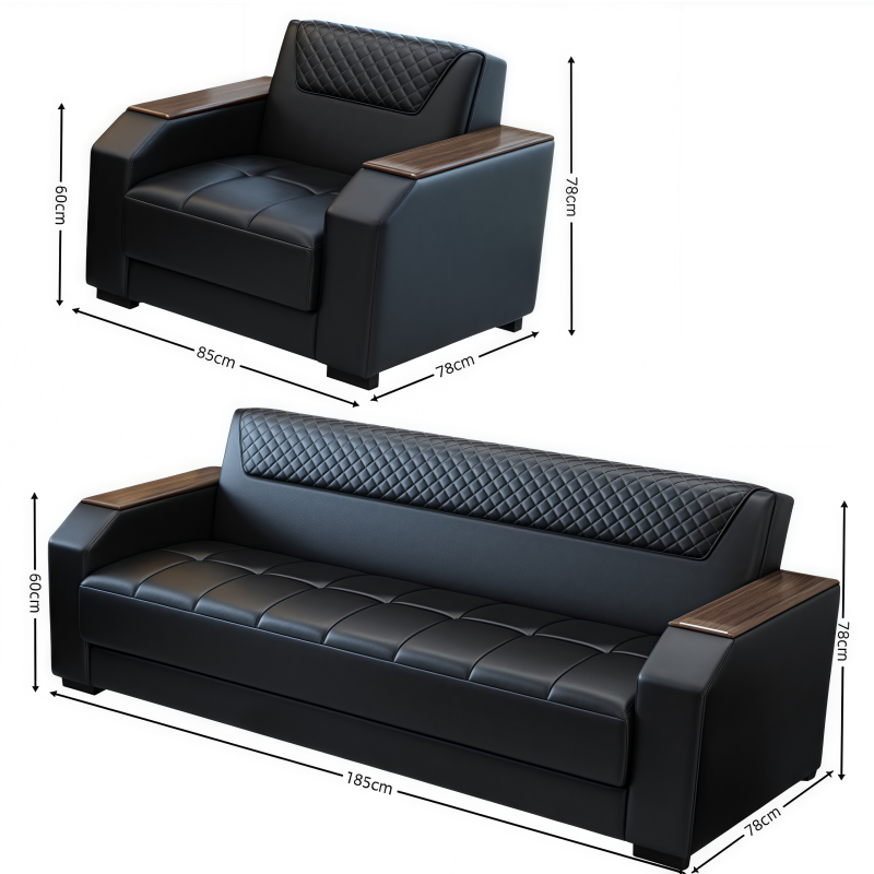 豫龙都办公沙发 1+3 套高清大图