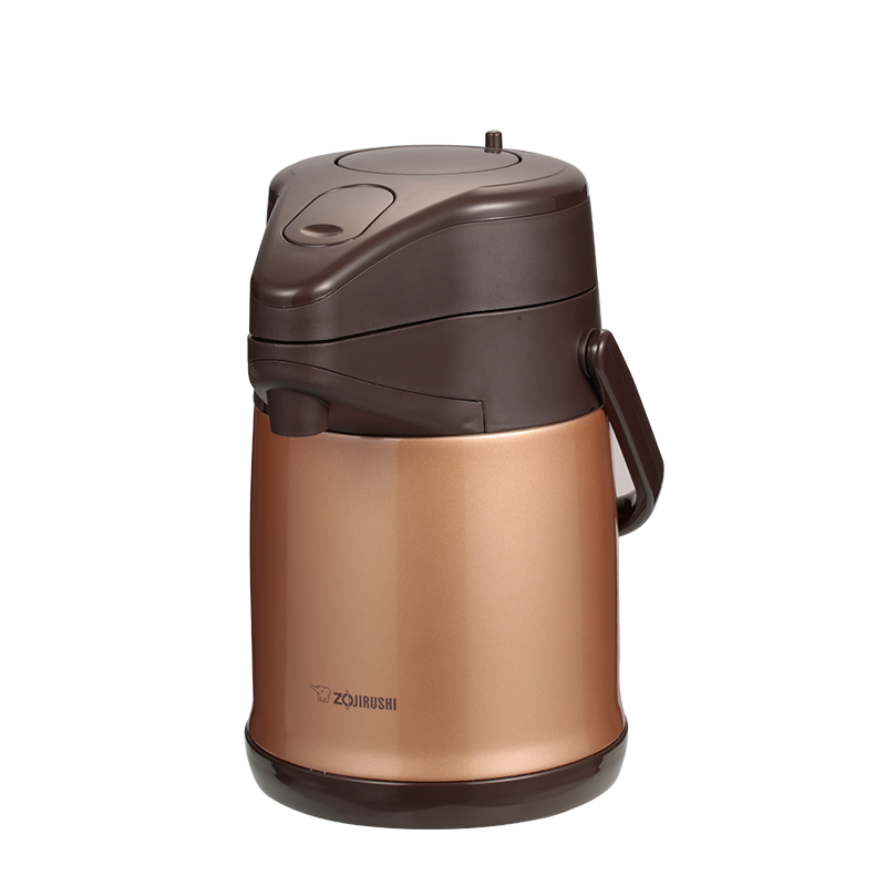 象印(ZO JIRUSHI)气压式保温壶SR-CC22C-NZ 不锈钢真空居家保温瓶 家用咖啡壶热水瓶2.2L金铜色