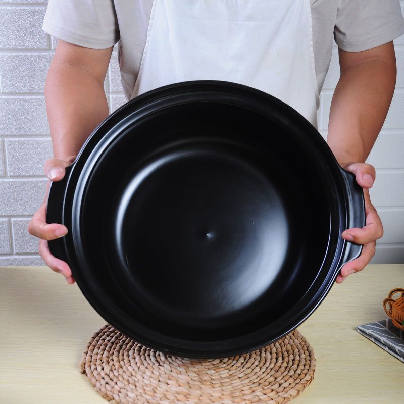 苏宁放心购大号干烧砂锅饭店商用耐高温大号平锅煲仔饭家用燃气专用