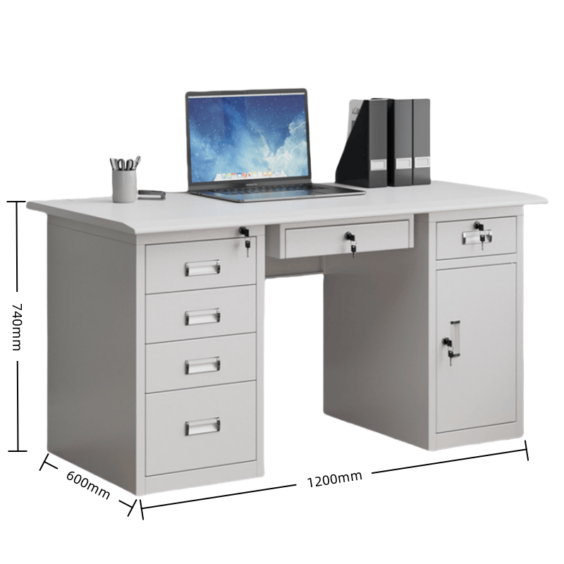 鑫木樽钢制办公桌1.2m张高清大图