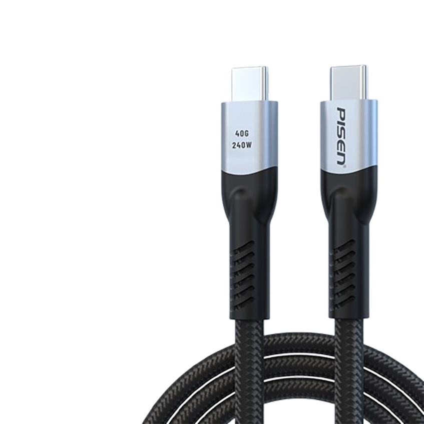 品胜(PISEN)全功能Type-c数据线兼容雷电4/3 USB4充电线40G传输240W快充8K高清投屏适用苹果15