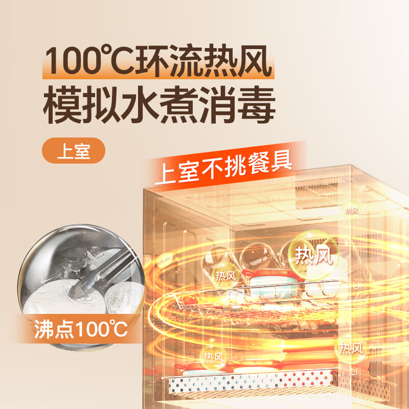 康宝(Canbo)XDZ130-LC3M消毒柜家用 不锈钢 立式 大容量母婴儿奶瓶厨房碗筷 高温二星级热风消毒柜碗柜白色高清大图
