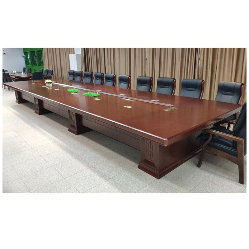 宏七家具 高端现代会议桌大型实木桌条形会议台 11000*2400*760mm高清大图