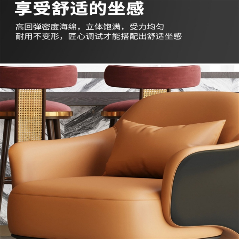 白寅 BY-SFDRW-006 米灰单人沙发椅(单位:张)