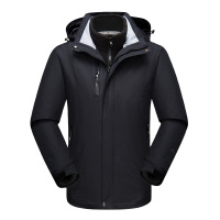 凯仕达男女外套新款三合一两件套情侣登山服带帽户外防风冲锋衣FQ1888