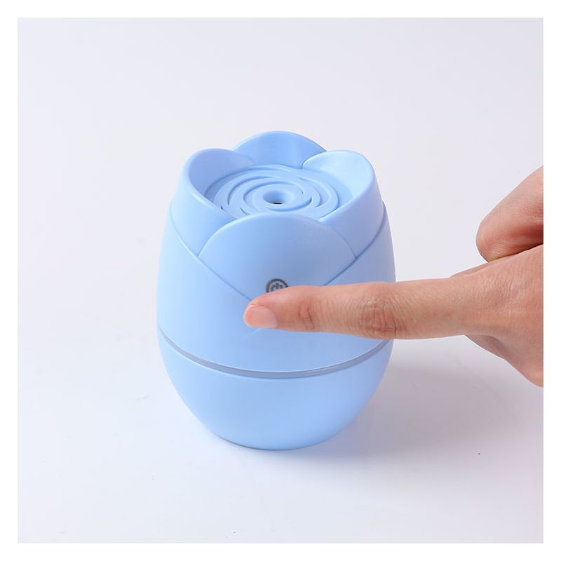 usb迷你家用加湿器卧室空调房香薰灯大喷雾桌面空|旗舰版[静音定时+七彩氛围灯]白色 配[数据线+4根棉棒]