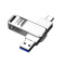 忆捷(Eaget)CF20 手机U盘Type-C USB3.0 双接口手机电脑多用车载旋转优盘金属 256GB
