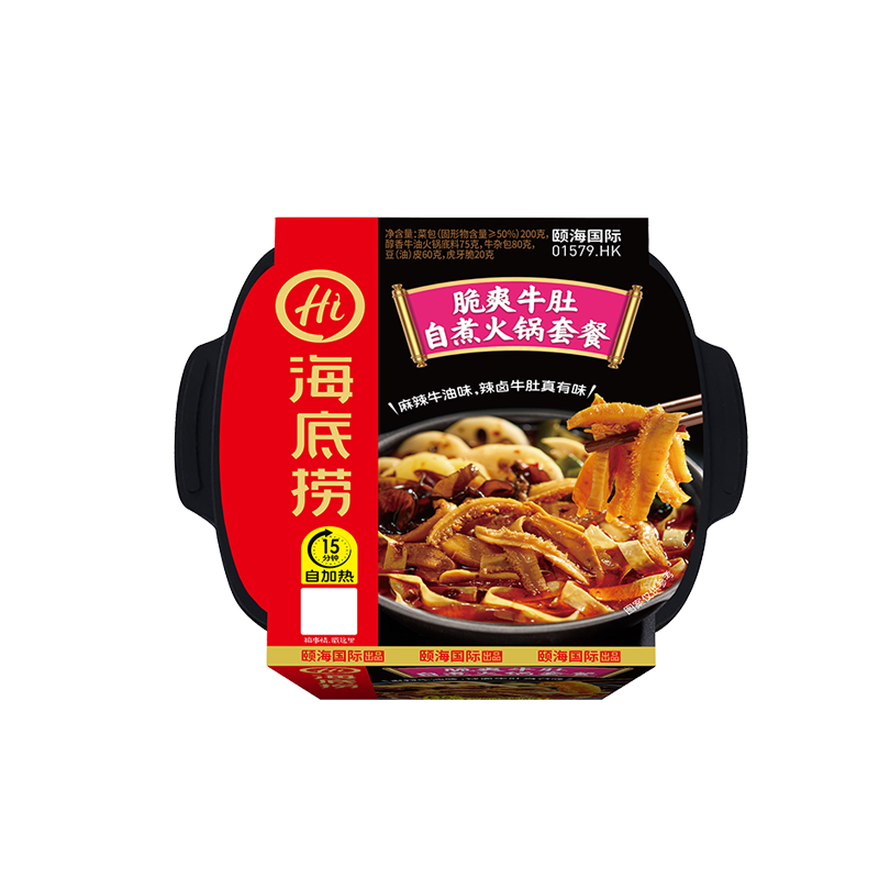 海底捞自助火锅套餐脆爽牛肚415g+ 麻辣嫩牛清油麻辣味415g 双份爽辣 更尽兴!高清大图