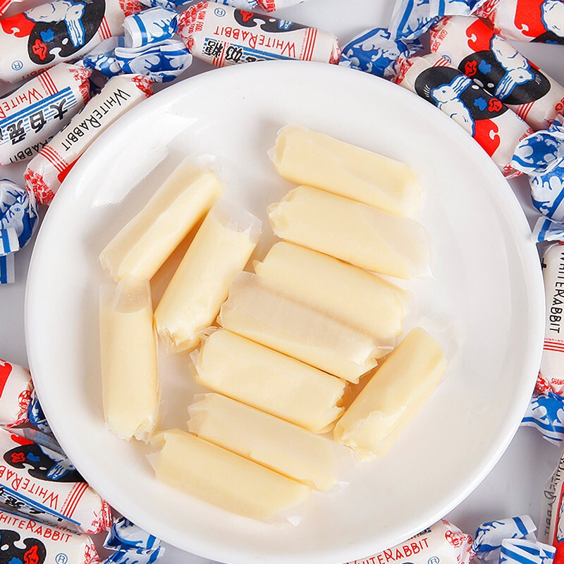 [第2件减10元]大白兔奶糖500g年货礼盒散装正品原味圣诞节零食糖果