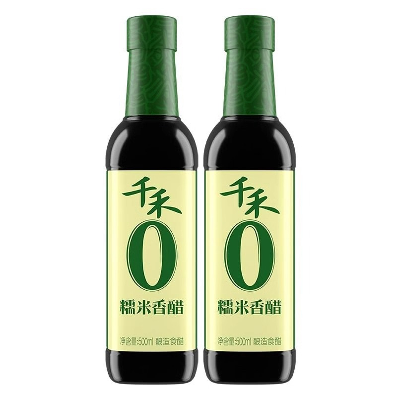 千禾白醋500ml酿造食用大米醋炒菜凉拌家用清洁调味高清大图