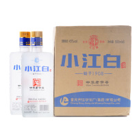 45度白酒重庆几江牌小江白国产白酒500ml*8瓶 整箱装纯高粱粮食酒