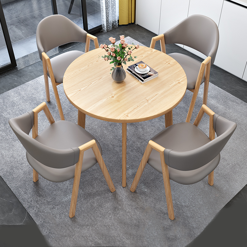 绵冠mianguan洽谈桌椅组合会客办公室休闲咖啡厅奶茶店小户型方形接待