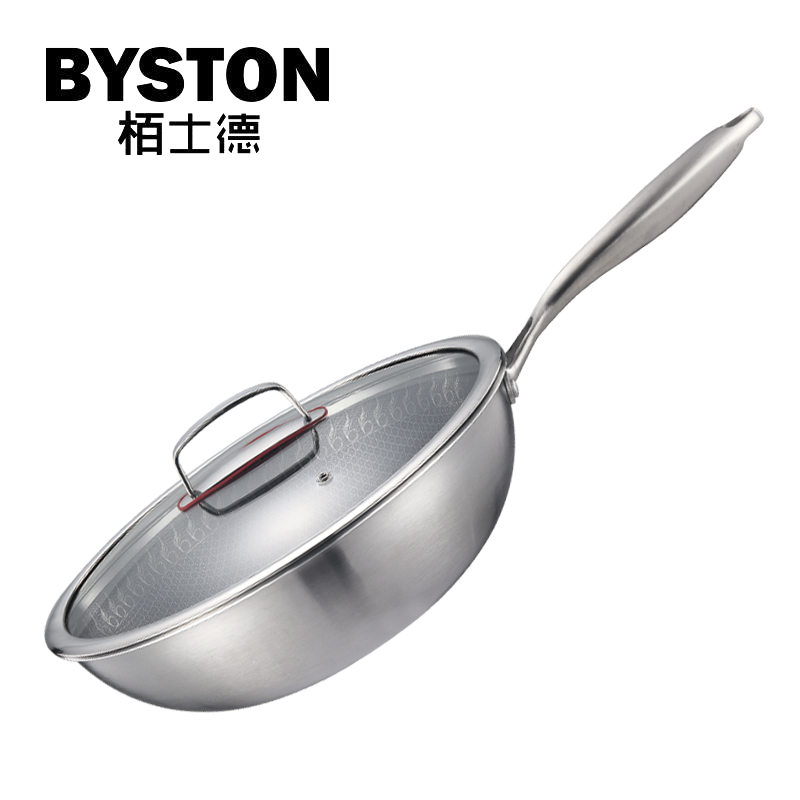 栢士德BYSTON 奥德劳格蜂窝炒锅 BST-117高清大图