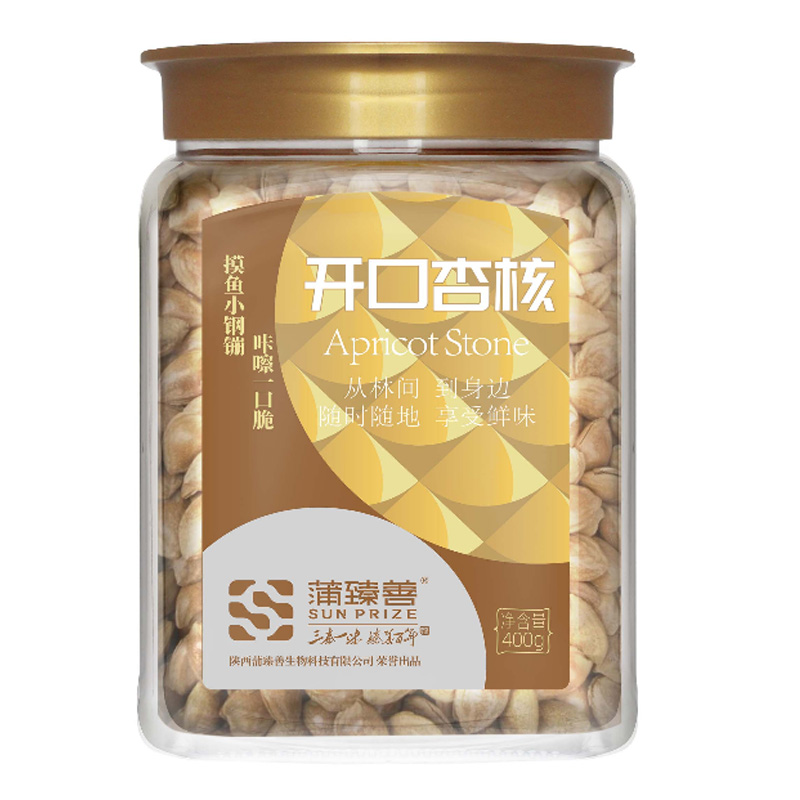蒲臻善开口杏核外壳易剥果仁醇香天然生长品质稳定上乘400g