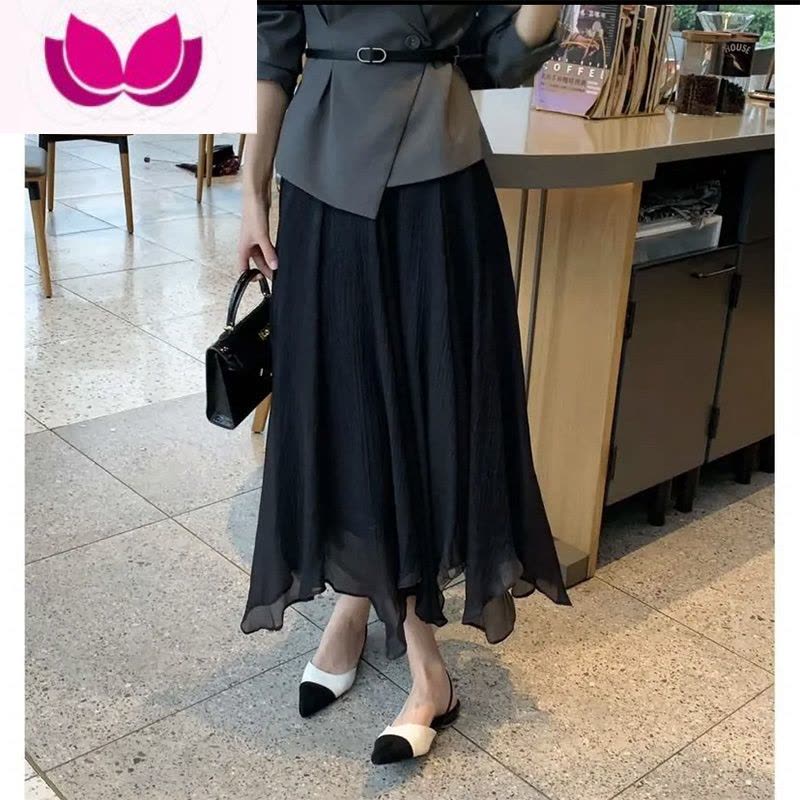 七斓气质高级感西装套装女2023高腰网纱半身裙子西服外套套图片