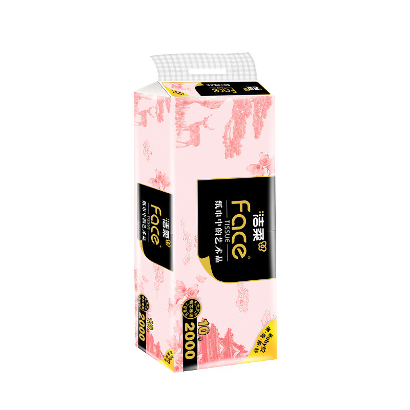 洁柔牌 卫生纸(锦绘芳华有芯)200g4层(10卷装)BJ219-10A