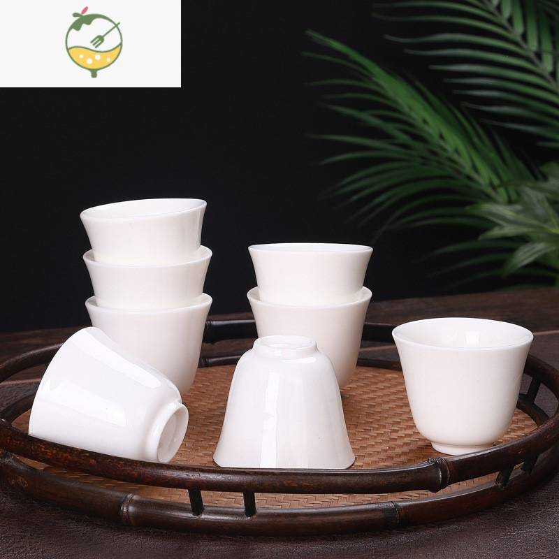 yicheng白酒杯家用陶瓷祭祀三钱杯酒杯白瓷白酒酒盅一口杯供奉小酒杯