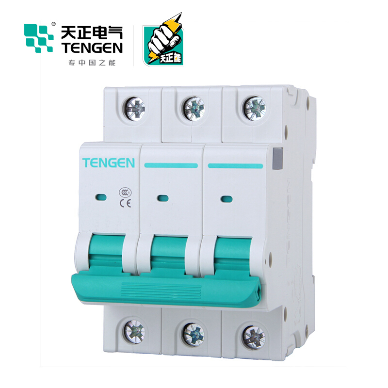 天正电气 TGH1N 20A 3P 底板/DIN导轨安装 正面操作 柜内操作手柄 负荷隔离开关