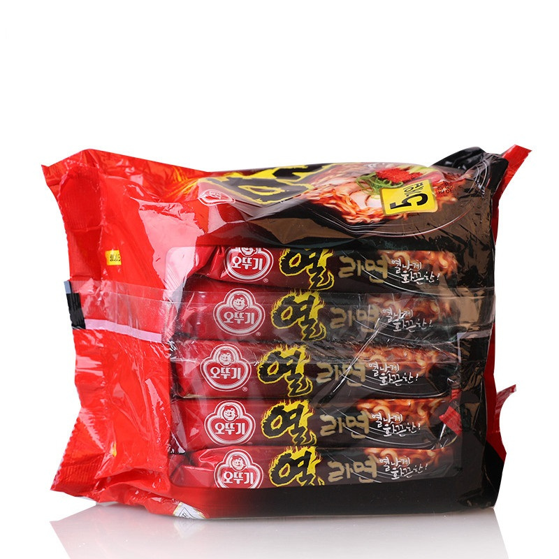 不倒翁 火热拉面五连包120g*5袋 韩国进口