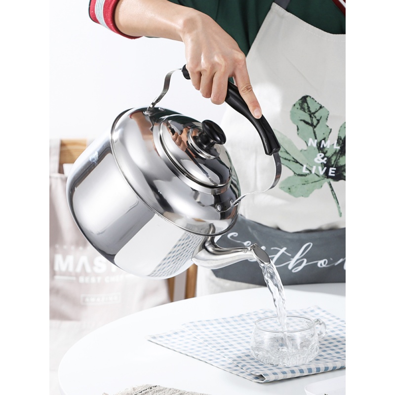 权夫人不锈钢茶壶烧煤气鸣笛天燃气电磁炉5升6升水壶高清大图