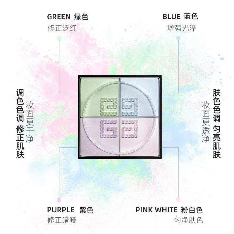 GIVENCHY纪梵希明星四宫格柔雾散粉1号色(4x3g)高清大图