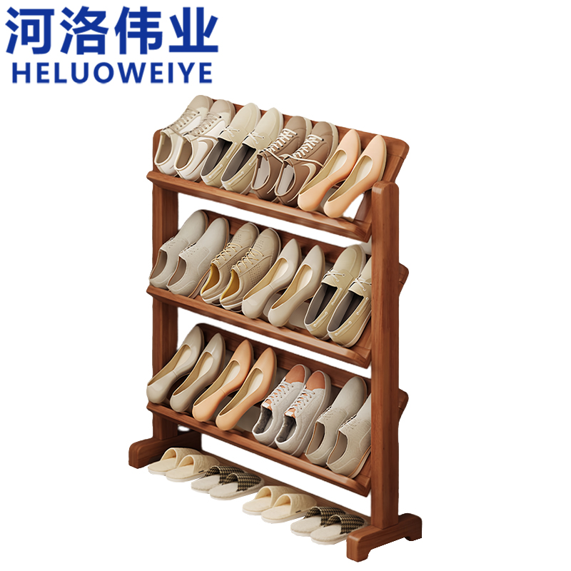 河洛伟业 实木 鞋架高清大图