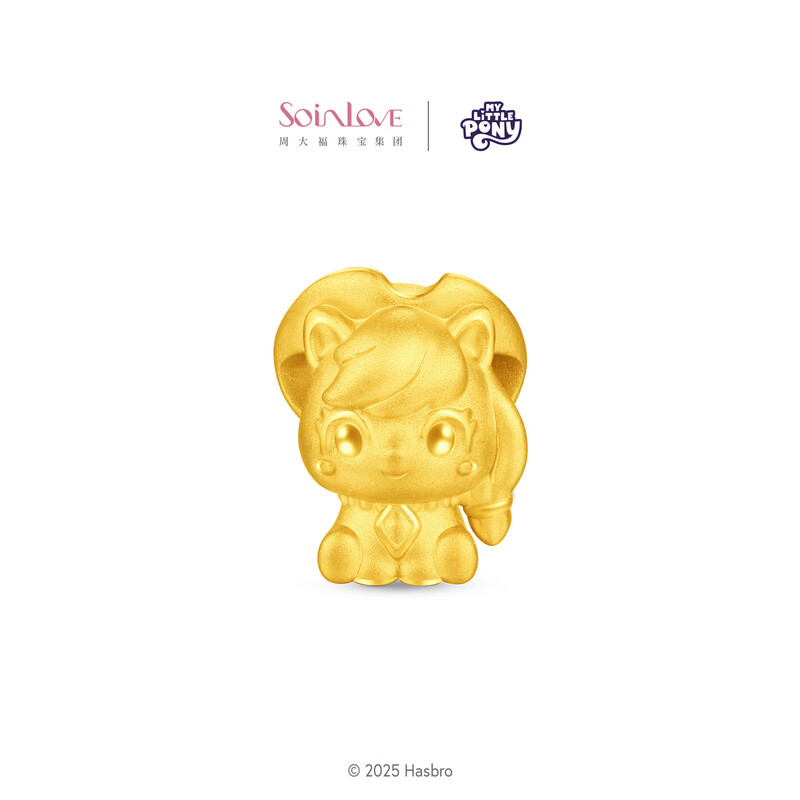 周大福小马宝莉联名紫悦碧琪柔柔珍奇足金黄金转运珠配绳[多款] VR1985-VR1990高清大图