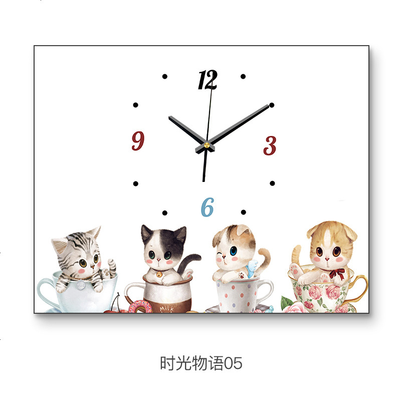 蘑菇说 电表箱装饰画带钟表遮挡配电箱弱电箱电闸盒装饰挂画免打孔