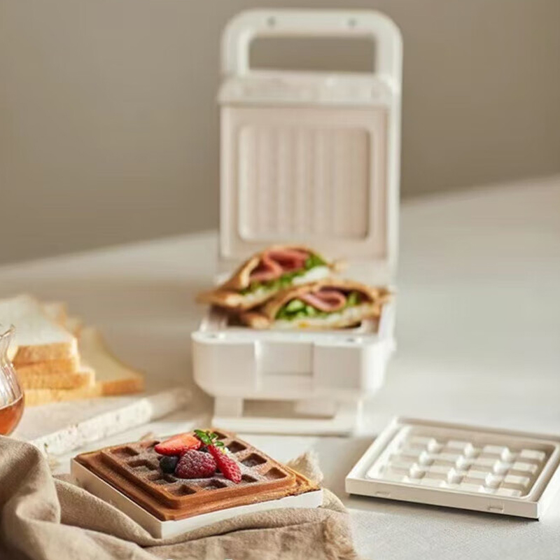 欧莱克(olayks)三明治机早餐机神器家用多功能小型华夫饼烤面包机 新款三明治+华夫饼ZCJ00102