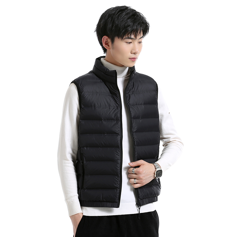 蒙洛里克鸭鸭羽绒马甲男款2023年秋季新款轻薄修身轻型保暖运动马甲zy