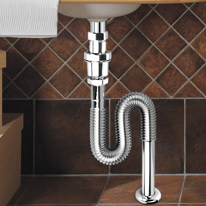 潜水艇下水管全铜排水管卫生间洗手盆台盆下水弯管防臭面盆下水器sq4