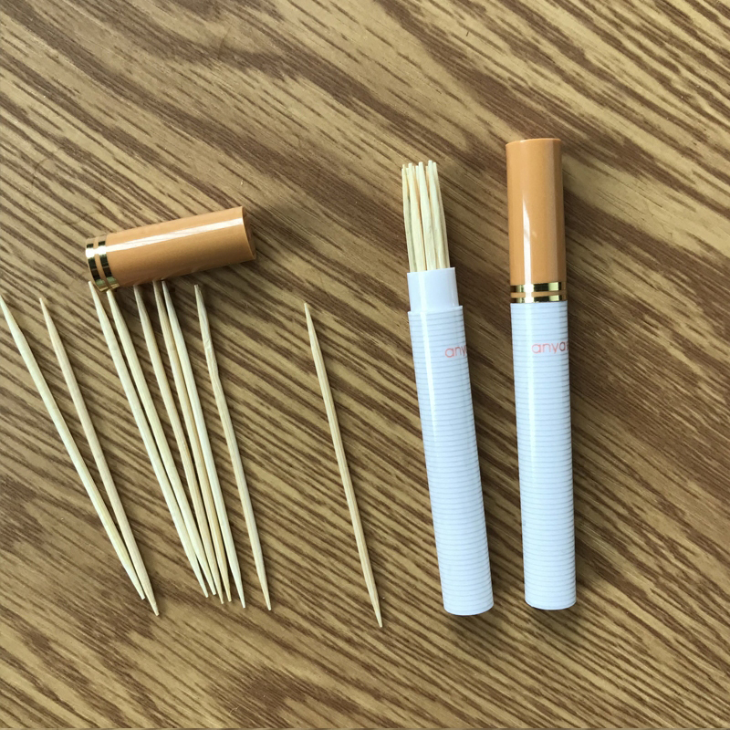 个性牙签筒创意便携牙签盒户外差旅随身收纳罐迷你牙签盒简约烟形收纳盒-2盒装