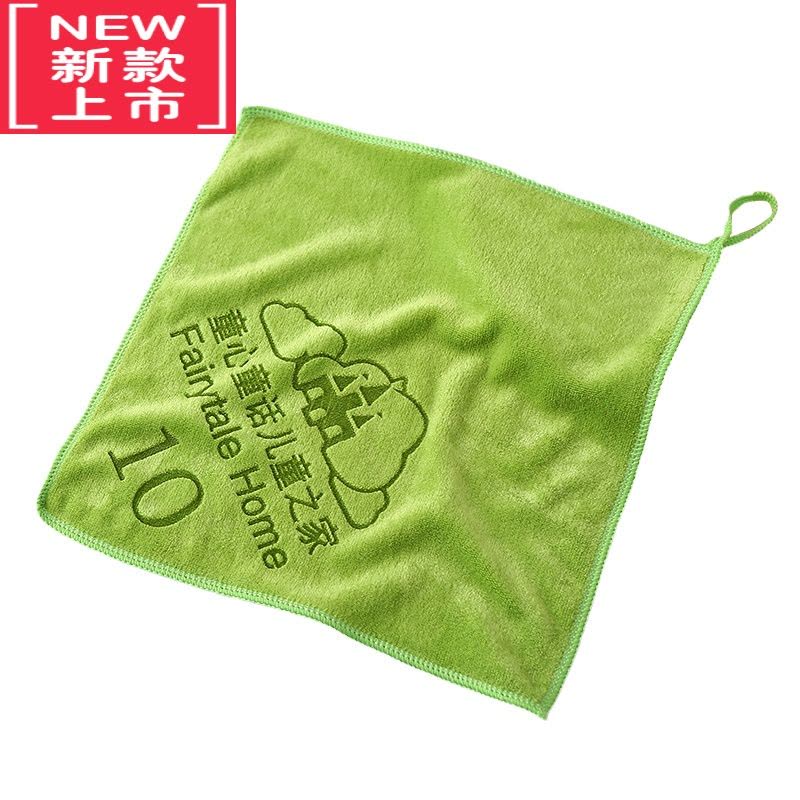 可莉允幼儿园毛巾儿童专用绣名字带数字编号挂钩挂绳擦手挂式吸水小方巾图片