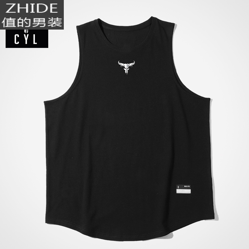 SUNTEK夏季宽松无袖快干坎肩跑步撸铁上衣运动健身衣服训练背心大码男装马甲/背心高清大图