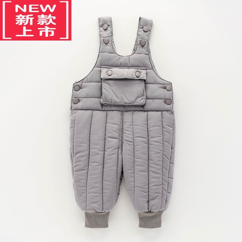 可莉允宝宝背带裤棉裤加棉一岁三岁男童保暖裤儿童裤子婴儿夹棉女童冬装图片