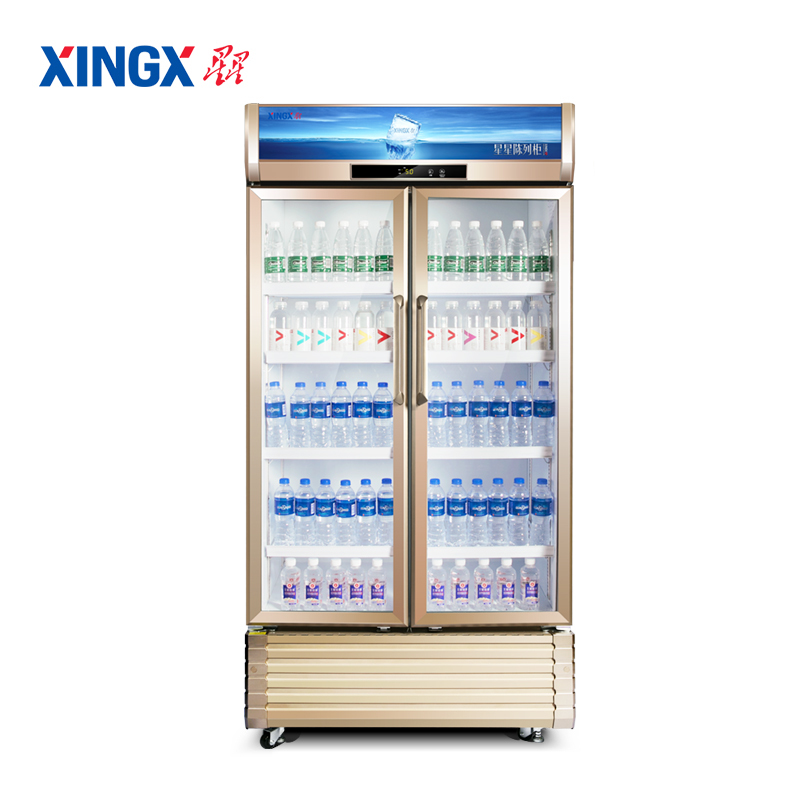 星星xingxlsc610wd610升双门冷藏展示柜立式商用冰柜保鲜柜陈列柜啤酒